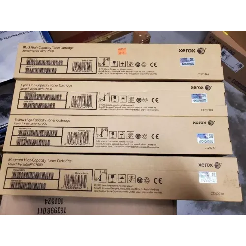 Genuine Set Xerox 106R03757 106R03758 106R03759 106R03760 Toners C7000 - WRITING