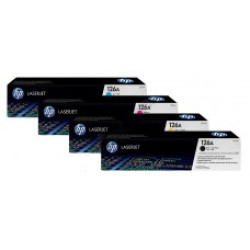 حبر ليزر اصلي اتش بي HP 126A مجموعة 4 الوان .