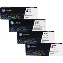 خرطوشة حبر ليزر اصلي اتش بي HP 312A مجموعة 4 الوان .