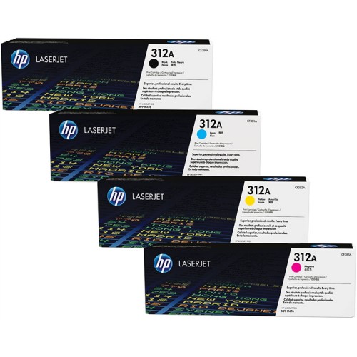 خرطوشة حبر ليزر اصلي اتش بي HP 312A مجموعة 4 الوان .