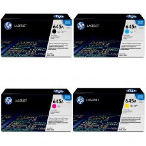 حبر ليزر اصلي اتش بي HP 645A مجموعة 4 الوان .
