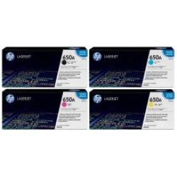 حبر ليزر اصلي اتش بي HP 650A مجموعة 4 الوان .