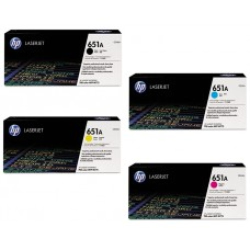 حبر ليزر اصلي اتش بي HP 651A مجموعة 4 الوان .